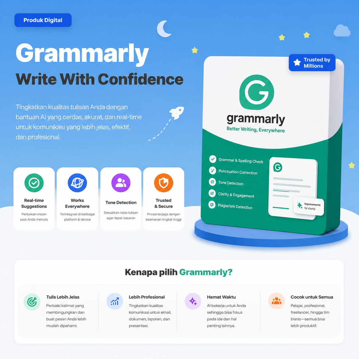 Grammarly ( 1 Month ) via Login